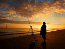 Silhouette Fisherman von Bill Pound