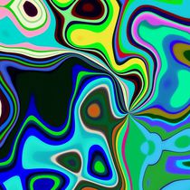 abstract multicolored pouring digital art von Stephany CHAMBON