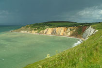 Rain cloud over Alum Bay (Isle of Wight) by Sabine Radtke