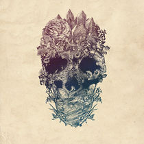 Skull Floral by Ali GULEC