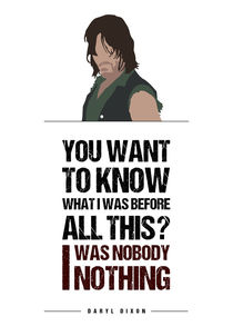 Daryl Dixon - Minimalist Quote Poster von mequem design