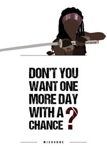Michonne - Minimalist Quote Poster von mequem design