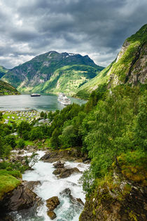 Blick auf den Geirangerfjord in Norwegen von Rico Ködder