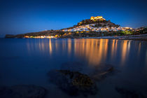 Romantic village at Lindos von Zoltan Duray