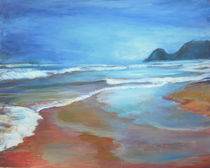 Wo sich die Wellen mit dem Strand vermischen ... von Renée König