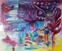 Traumwelt mit Fisch - Dreamworld with fish von Michael Ladenthin