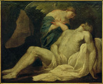 L.Baugin (zugeschr.), Christus im Grab von einem Engel bewacht by klassik art