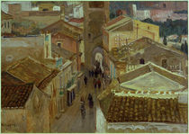 A.Wilckens, Blick auf die Dächer von Taormina by klassik art