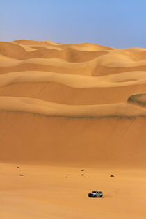 Four wheel drive in huge sand dunes on a Sandwich Harbor 4x4... von Danita Delimont