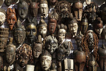 Mask stall at African curio market, Greenmarket Square, Cape... by Danita Delimont