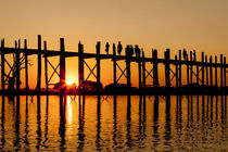 Sunset at U Bein Bridge by Danita Delimont