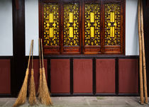Straw Brooms Wall Windows Baoguang Si Shining Treasure Buddh... by Danita Delimont