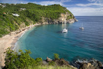 Boats anchored off Shell Beach in Gustavia, St von Danita Delimont