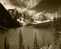 Canada, Alberta, Banff National Park, Wenkchemna Peaks refle... by Danita Delimont