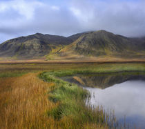 Ogilvie Mountains and tundra tarn, Yukon Territories, Canada. von Danita Delimont