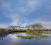 Ogilvie Mountains covered in clouds, Yukon Territory, Canada by Danita Delimont