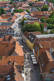 Overlook over Ribe, Denmark's oldest surviving city, Jutland, Denmark by Danita Delimont