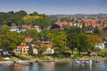 Denmark, Funen, Svendborg, elevated town view by Danita Delimont