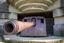 German 150mm gun at the Longues-sur-Mer Battery, part of the... by Danita Delimont