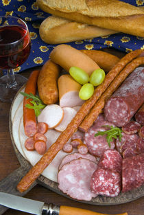 Selection of French meat and sausages, France, French cooking von Danita Delimont