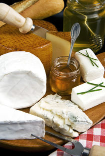French cheeses and honey by Danita Delimont