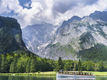 Boat excursion on lake Koenigssee, NP Berchtesgaden, Germany by Danita Delimont