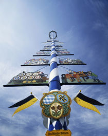 Germany, Munich, Maypole at the Viktualienmarkt . von Danita Delimont