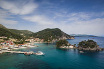 Greece, Epirus, Parga, elevated town view from the Venetian Castle von Danita Delimont