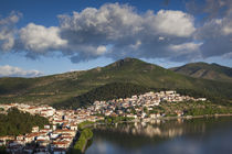 Greece, West Macedonia, Kastoria, above view of town by Lake... by Danita Delimont