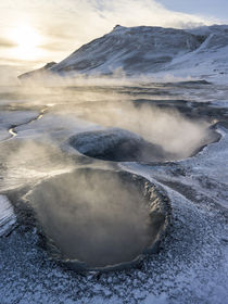 Geothermal area Hveraroend near lake Myvatn, Iceland. by Danita Delimont