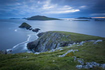 Dusk over Dunmore Head with Blasket Islands beyond, Dingle P... by Danita Delimont