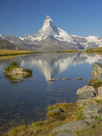 Switzerland, Zermatt, Matterhorn reflected in Stellisee by Danita Delimont