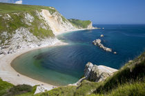 View above Man O War Bay along the Jurassic Coast, Dorset, England by Danita Delimont