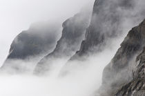 Mountains in fog, Prince Christian Sound, Greenland by Danita Delimont