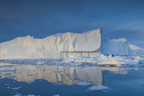 Greenland, Disko Bay, Ilulissat, floating ice at sunset by Danita Delimont