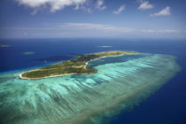 Mana Island and coral reef, Mamanuca Islands, Fiji, South Pa... by Danita Delimont