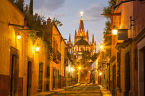 Looking down the cobblestones of Aldama Street to the Parish... von Danita Delimont