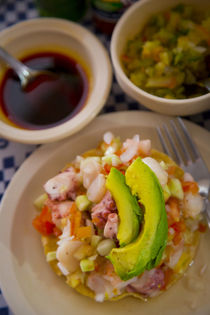 Ceviche, Pichis seafood restaurant, Vallarta Food Tours, El ... by Danita Delimont