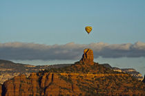 Sunrise, hot air balloon, Chimney Rock, Coconino National Fo... by Danita Delimont