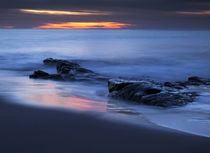 USA, California, La Jolla, Last light of day on beach at Sea Lane by Danita Delimont