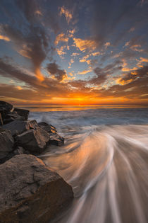 Sunset from Tamarach Beach in Carlsbad, CA by Danita Delimont