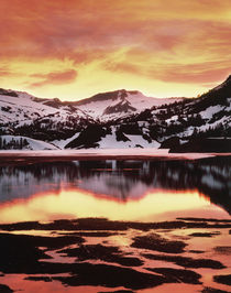 USA, California, Sierra Nevada Mountains, Sunset over mounta... by Danita Delimont