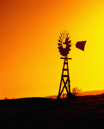Windmill Silhouette at Sunset von Danita Delimont