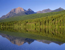 USA, Montana, Glacier National Park, Rainbow Peak and Square... by Danita Delimont