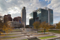 USA, Nebraska, Omaha, Gene Leahy Mall, skyline, late afternoon by Danita Delimont