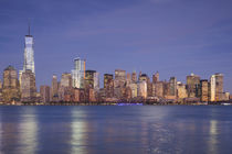 USA, New York, New York City, lower Manhattan and Freedom Tower, dusk von Danita Delimont