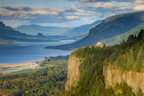 Overlooking the Vista House and the Columbia River Gorge, Oregon, USA. by Danita Delimont