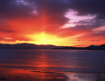 USA, Utah, Sunset over Farmington Bay by Danita Delimont