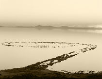 USA, Utah, Spiral jetty above Great salt lake by Danita Delimont