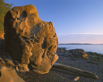 USA, Washington, Orcas Island, Boulder at sunrise on beach by Danita Delimont